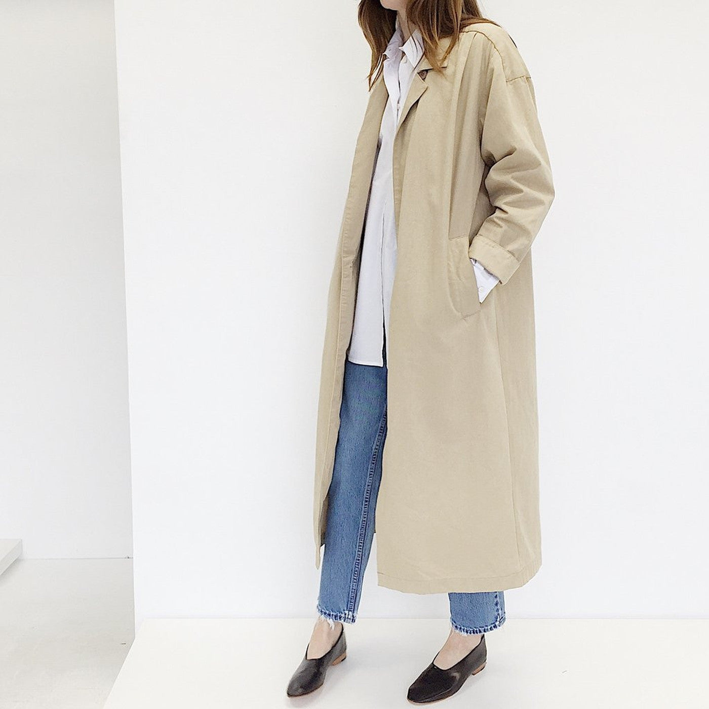 Khaki Cotton Trench